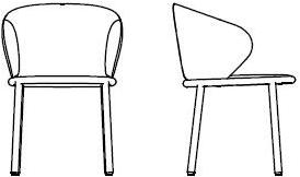 Desalto Стул из ткани с подлокотниками sun-id-1487213 - Вид №9