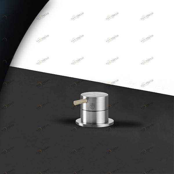 Смеситель для раковины сталь матовая с бежевой ручкой Toki Radomonte TKI12SCIL28