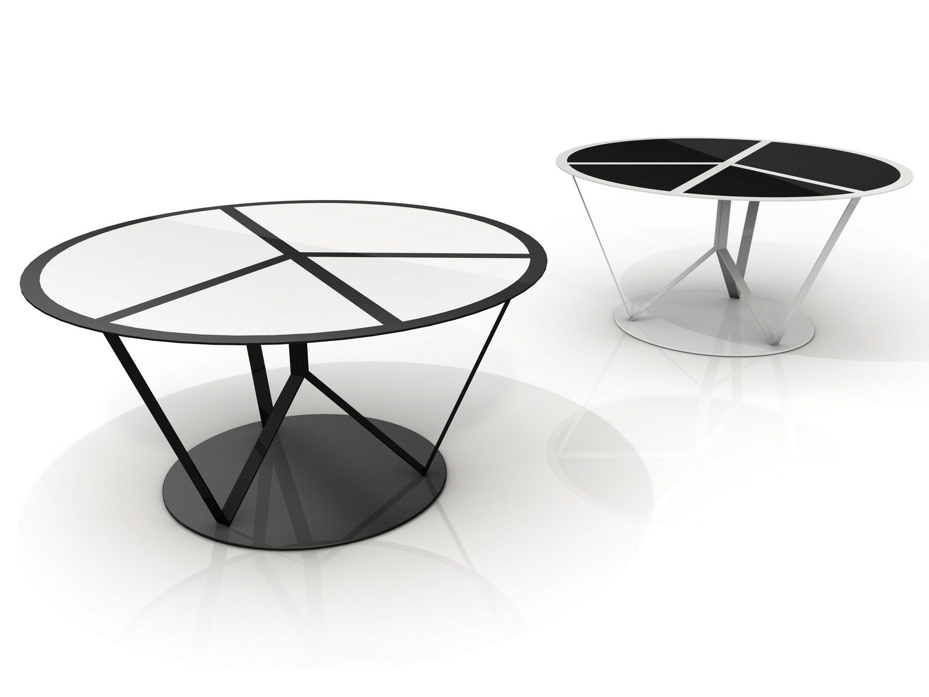 Круглый стол из алюминия и стекла altreforme ARCH-00140930 - Вид №3