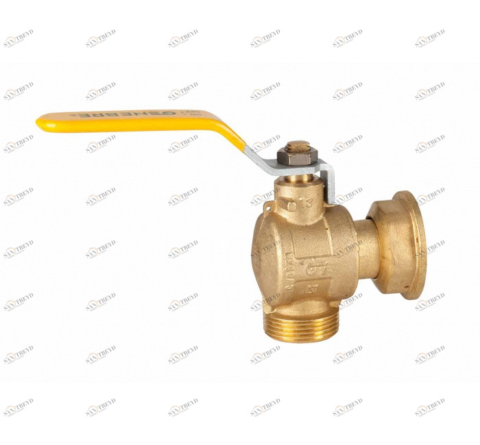 GENEBRE 3625 07 Кран шаровой угловой для газа, скользящая гайка M-F 