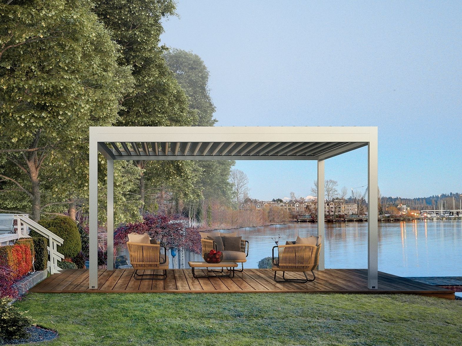 Самонесущая беседка с поворотными решетками GIBUS JOY ARCH-00082746