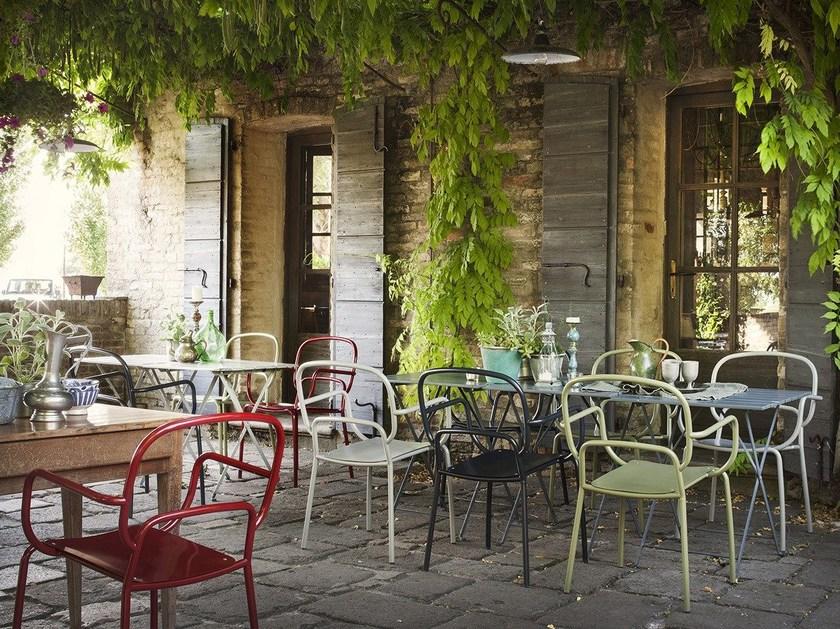 CHAIRS & MORE Стул из лакированного металла с подлокотниками Moyo sun-id-1467028 - Вид №6