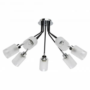 Люстра белая потолочная 7 ламп De Markt City "Олимпия" 638015107 DE MARKT ОЛИМПИЯ 00-3833608 Белый;черный