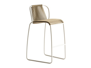 Высокий садовый табурет с парусной веревкой