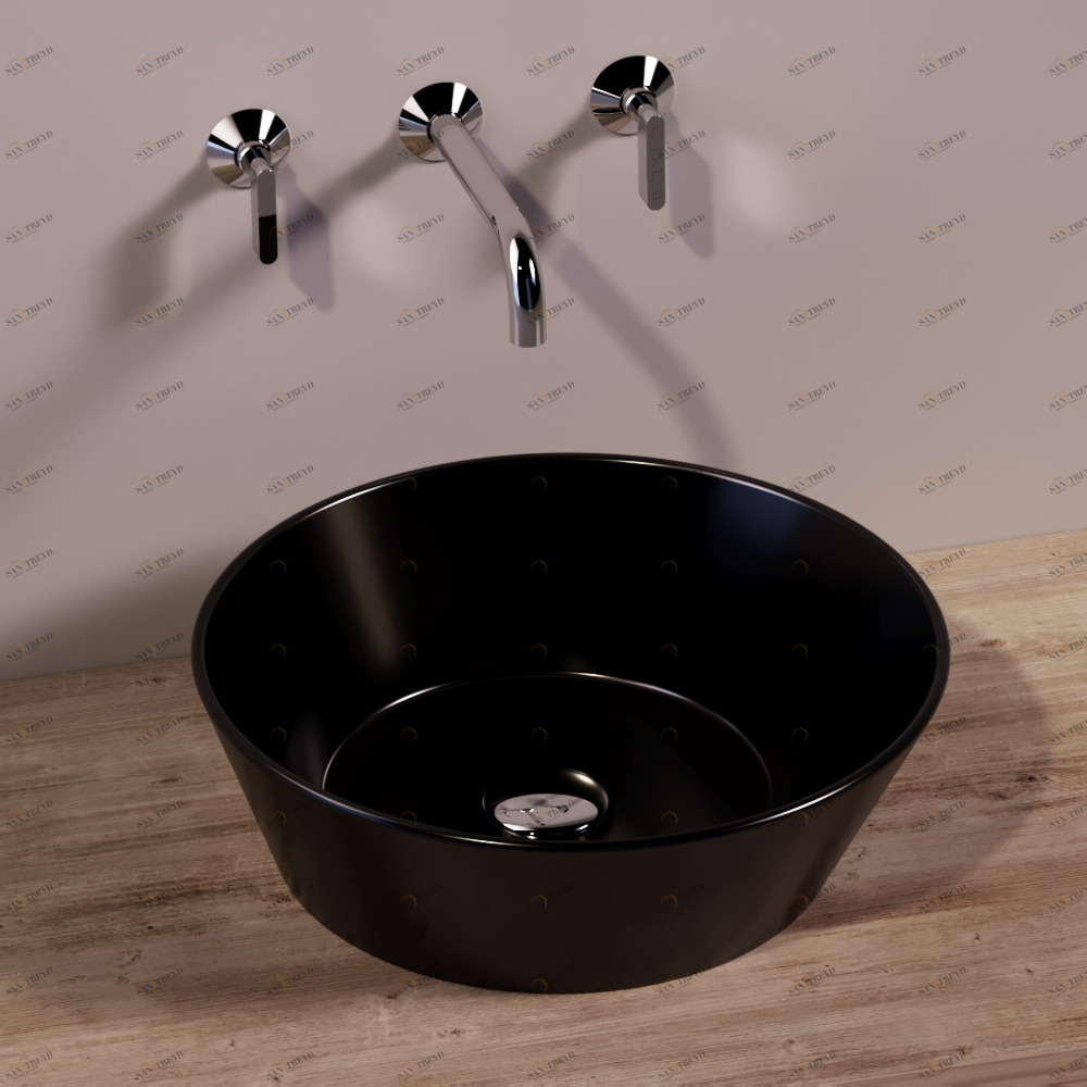 WA01NERO Накладная раковина на столешницу  круглая Simas 