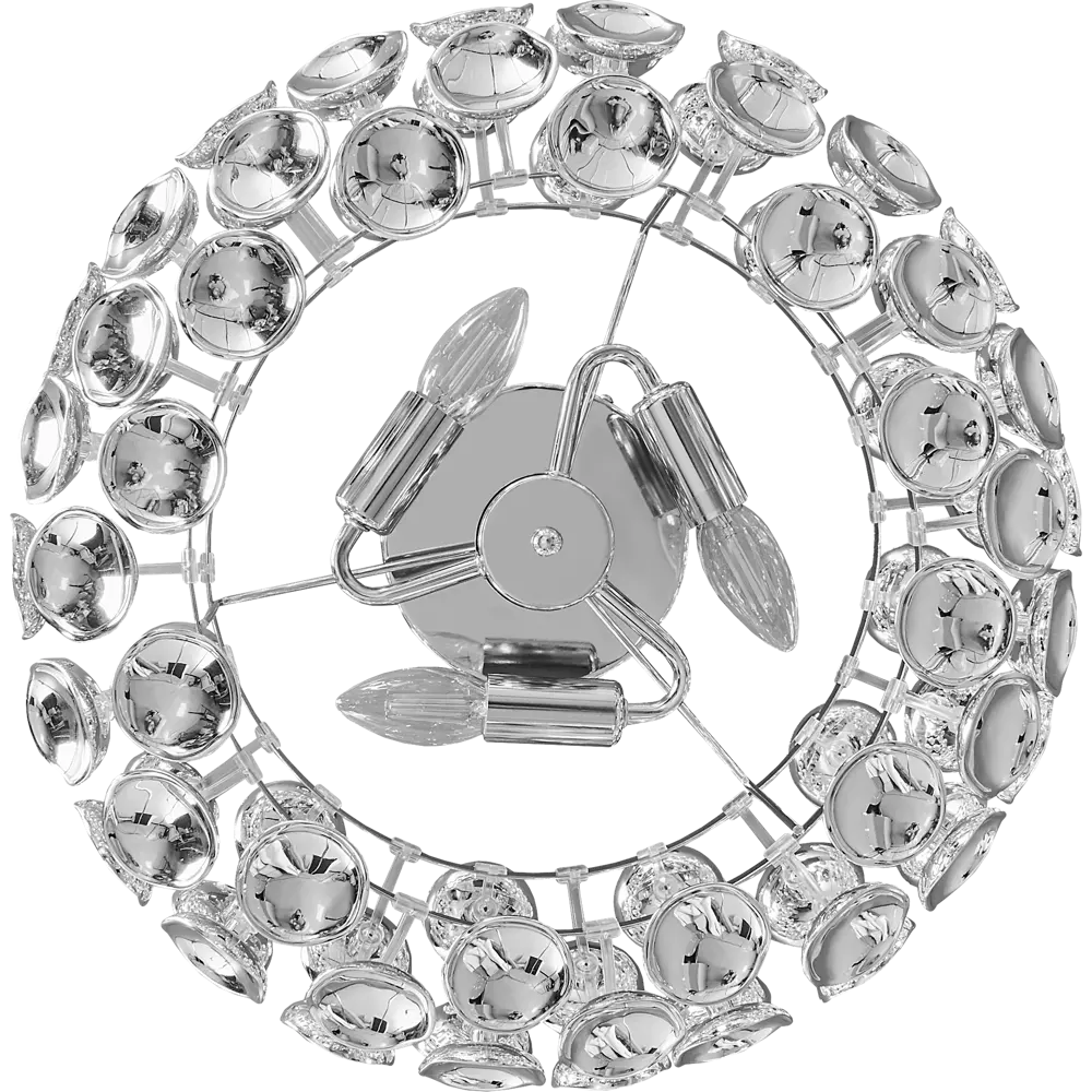 Люстра потолочная Lamplandia Mosca L1096-3, 3 лампы, 12 м², цвет серебристый STLM-2075318 - Вид №1