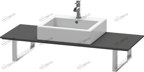 XL028C04949 X-Large Консоль для накладных раковин и встраиваемых умывальников Графит матовый, декор Duravit