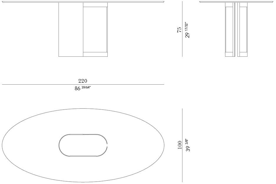 ROSSATO ARREDAMENTI Овальный обеденный стол из стекла Home sun-id-1377191 - Вид №3