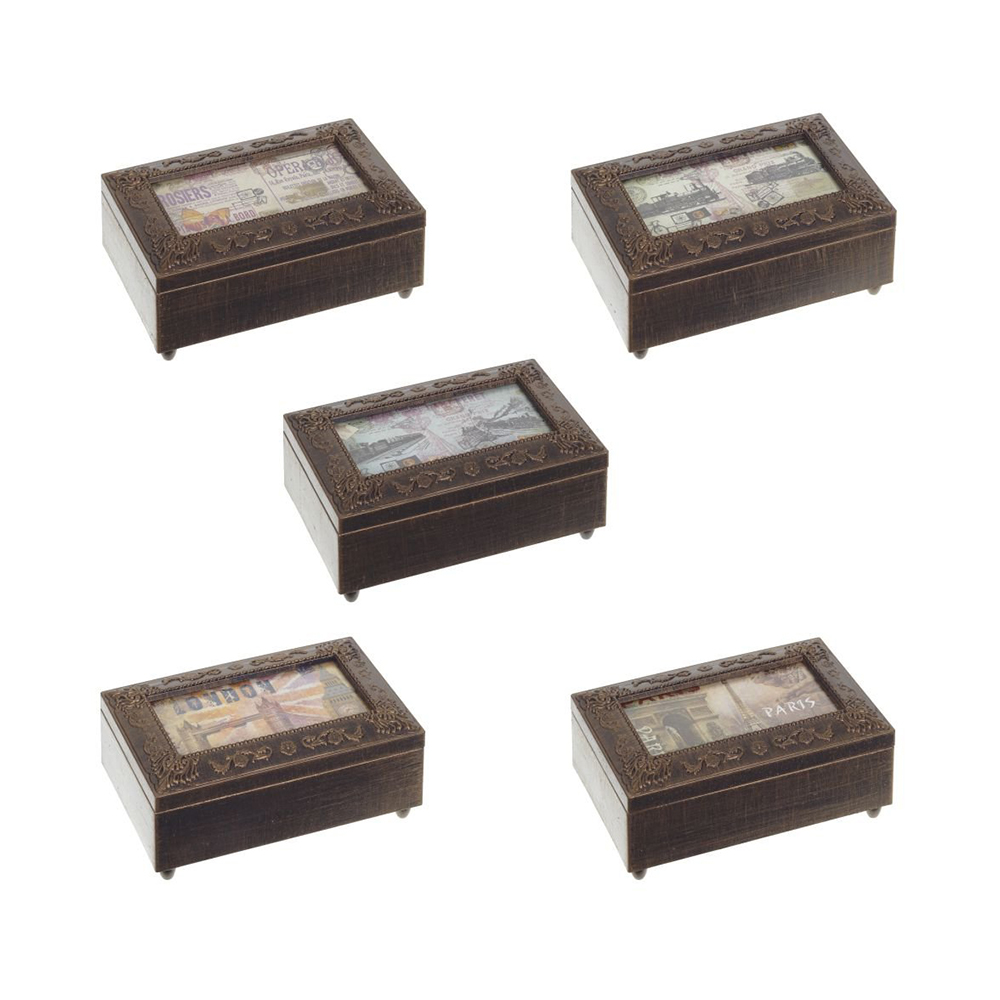 219601 Шкатулка музыкальная 15.5 х 10 х 5.5 см Коричневый Santreyd 