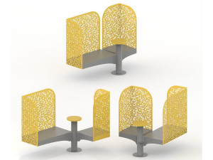 Стальная поворотная скамья со спинкой