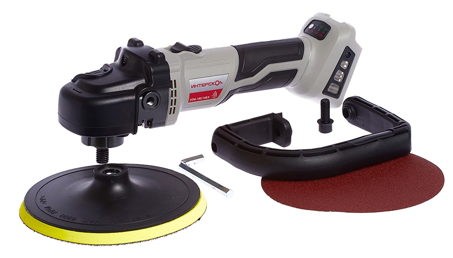 Полировальная машина ИНТЕРСКОЛ УПМ-180/18ВЭ АПИ 18V  , Без ЗУ, Без АКБ 9978190 STDN-0141092 - Вид №3