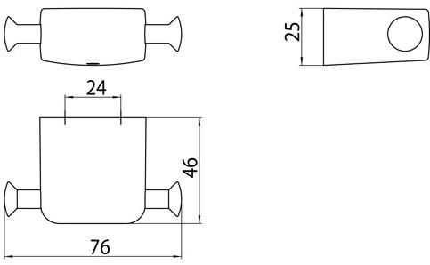 Emco Bad Двойной крючок для халата Trend 0278 001 00 - Вид №1