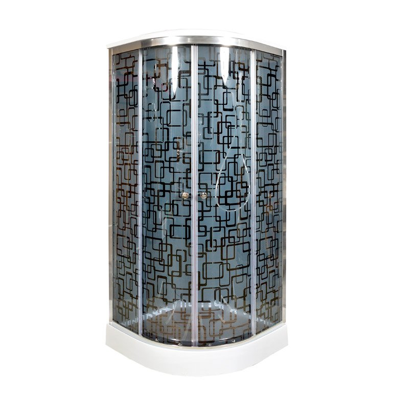 ЕМ1510 N с гидромассажем (гм.) Душевая кабина DETO Серия EM BМ1510 с гм. и эл. BLACK - Вид №1