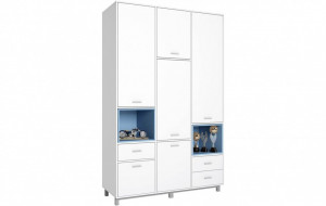 vpk-0002121.105 Шкаф трехсекционный Polini kids Mirum 2335, белый/голубой ВПК (Тополь)