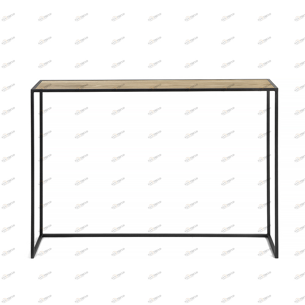 Консоль деревянная, темный дуб с металлическими ножками Wilson 2 INTELLIGENT DESIGN  261024 Коричневый;черный 