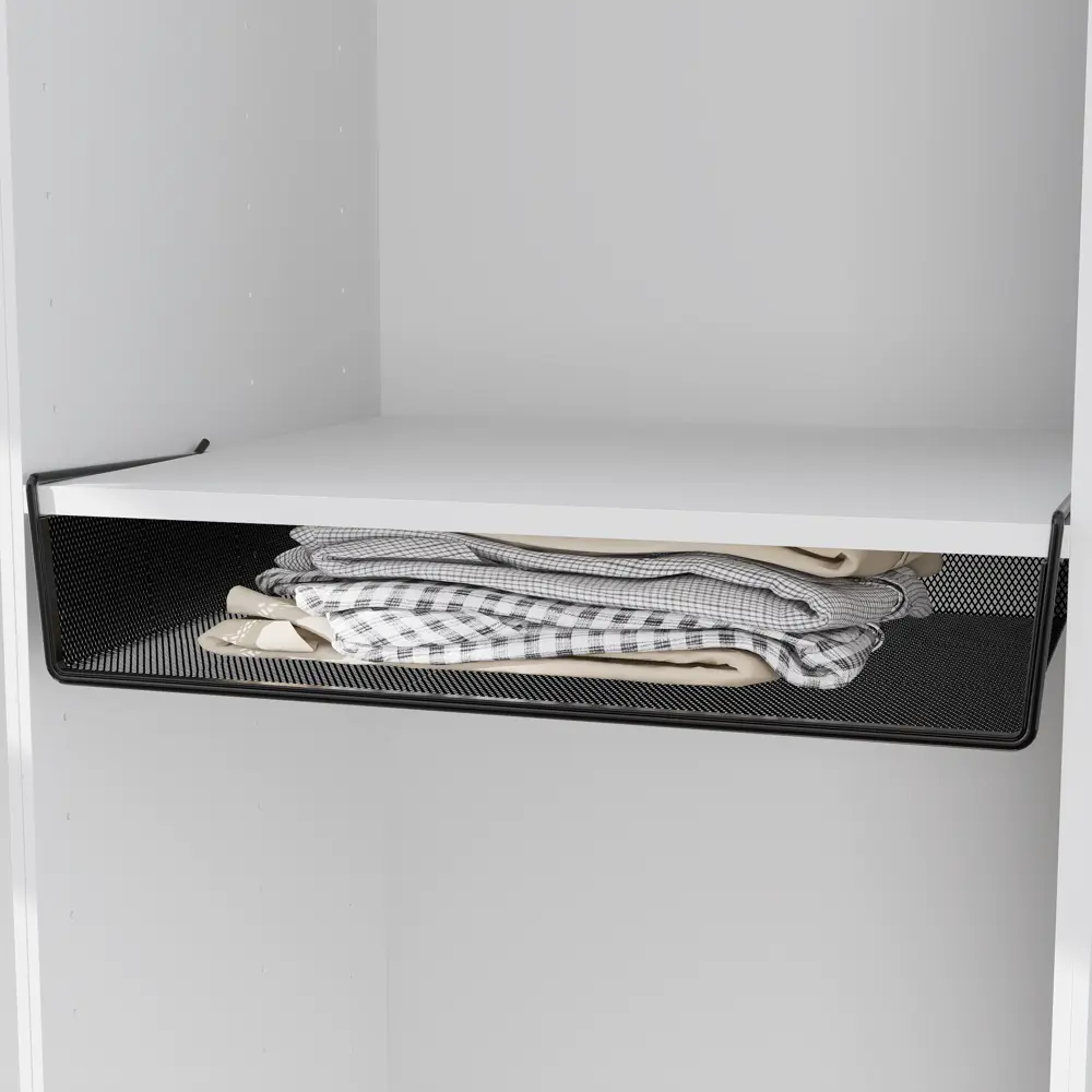 Выдвижная корзина с рамой KONSENSA 56x35.7x12 см цвет черный STLM-2103736