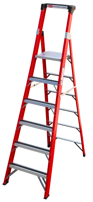 Стремянка стеклопластиковая с органайзером FGP 206 ALUMET 