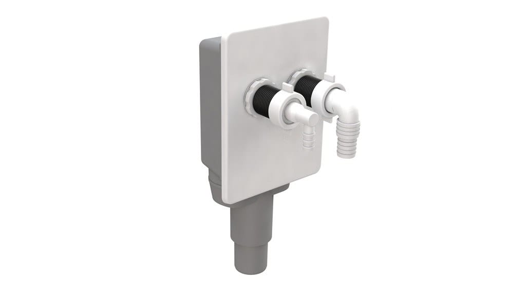 Двойной встраиваемый сифон для слива бытовой техники Bonomini Bibox ARCH-00024385 - Вид №1