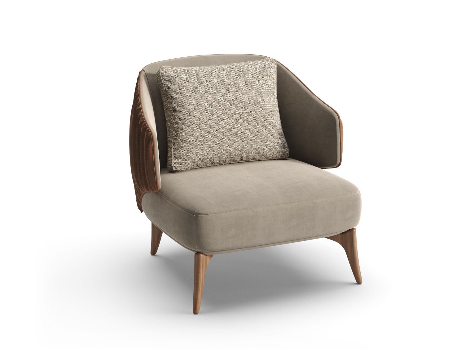 Тканевое кресло с подлокотниками PRADDY Natur ARCH-00049938 - Вид №2