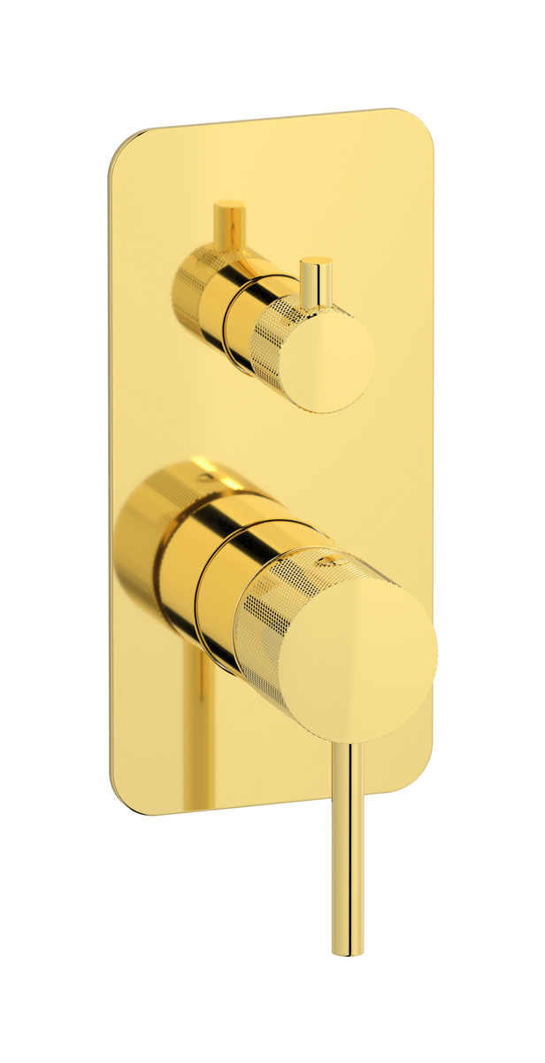 Встроенный смеситель для душа с двухходовым дивертером. WE ARE IB id310oo Gold Industria