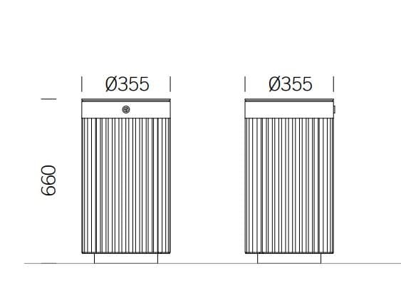Нержавеющая сталь открытый мусорный бак BENKERT BANKE мусорное ведро ARCH-00067825 - Вид №2