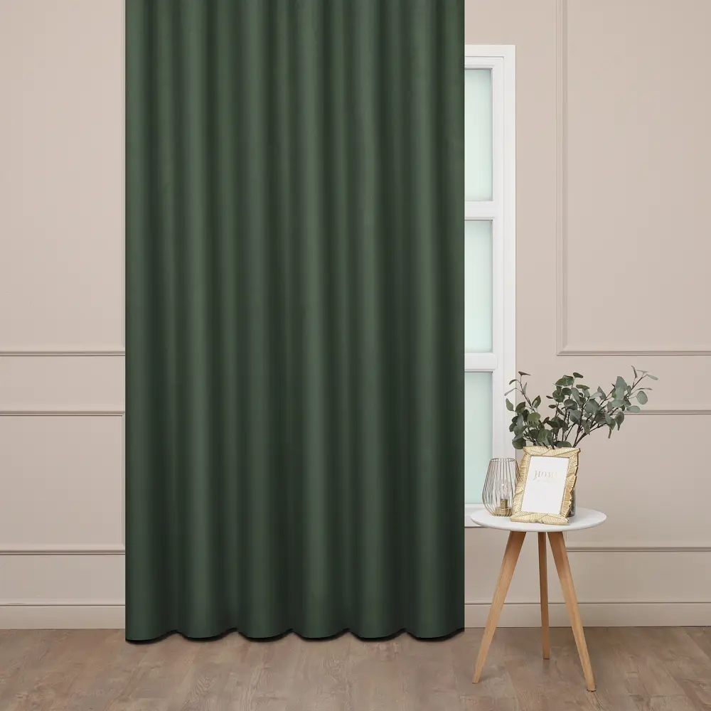 TEX REPUBLIC Блэкаут лен - ткань для штор зеленого цвета 280 см 89396217 STLM-1573409 - Вид №3