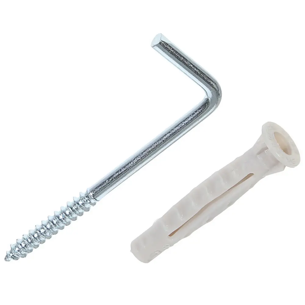 Дюбель-шуруп Standers 6x40 мм, L-образный крюк, 1 шт STLM-2146267