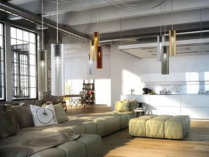 PANZERI Светодиодная подвесная лампа из дутого стекла Clio