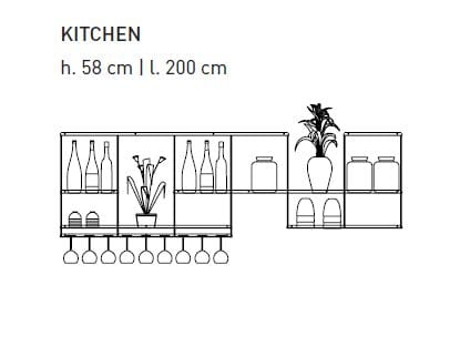 Алюминиевый навесной шкаф для кухни KRIPTONITE Krossing ARCH-00004456 - Вид №4