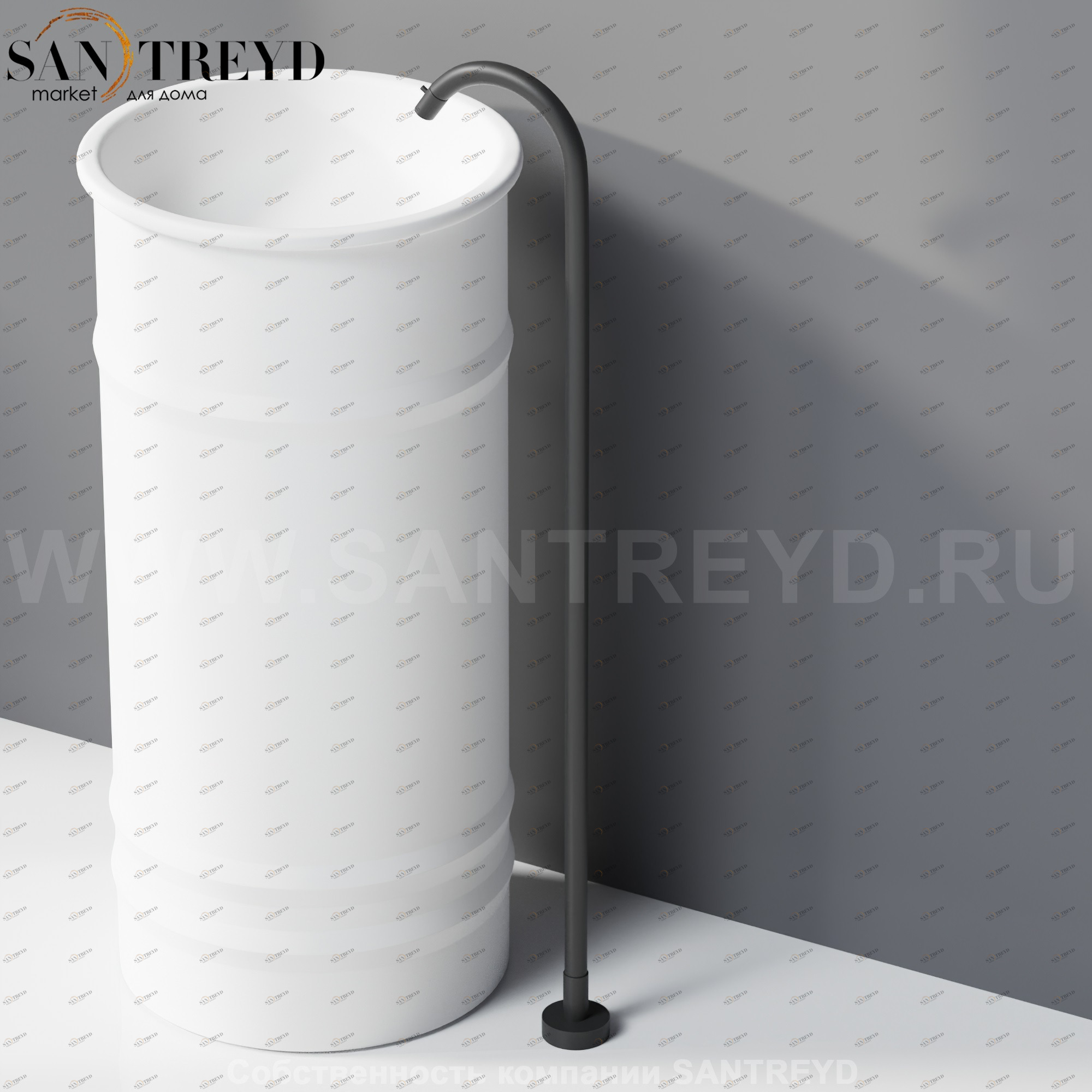 Напольный смеситель ARUB1460000E FEZ 2 для раковины черный матовый Agape