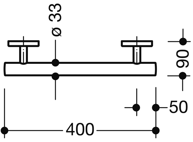 950.36.11090 ручка для захвата HEWI System 800 K  - Вид №1