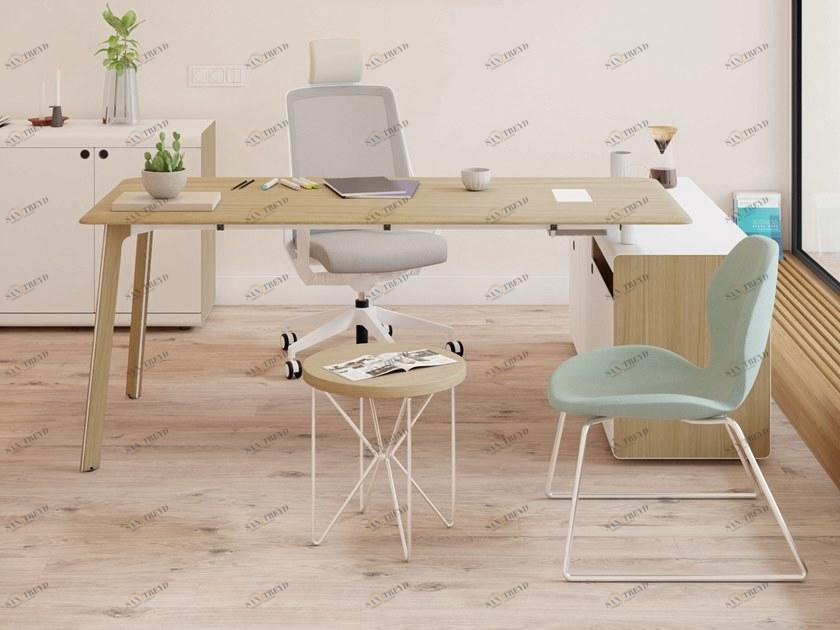 Ersa Прямоугольный письменный стол из дерева с ящиками sun-id-1391774