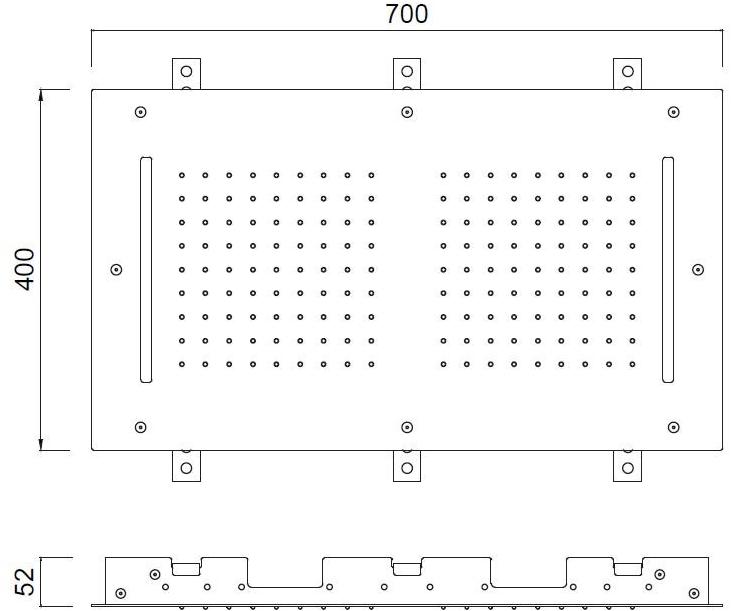 Rubinetteria Giulini Встроенная лейка дождевого душа с хромотерапией Ego F1732 - Вид №1