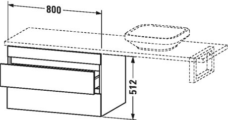 DS533907575 DuraStyle Шкафчик для консоли Лен, декор Duravit - Вид №1