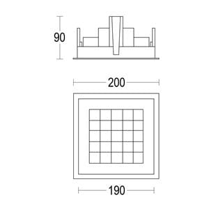 Алюминиевый квадратный светодиодный светильник