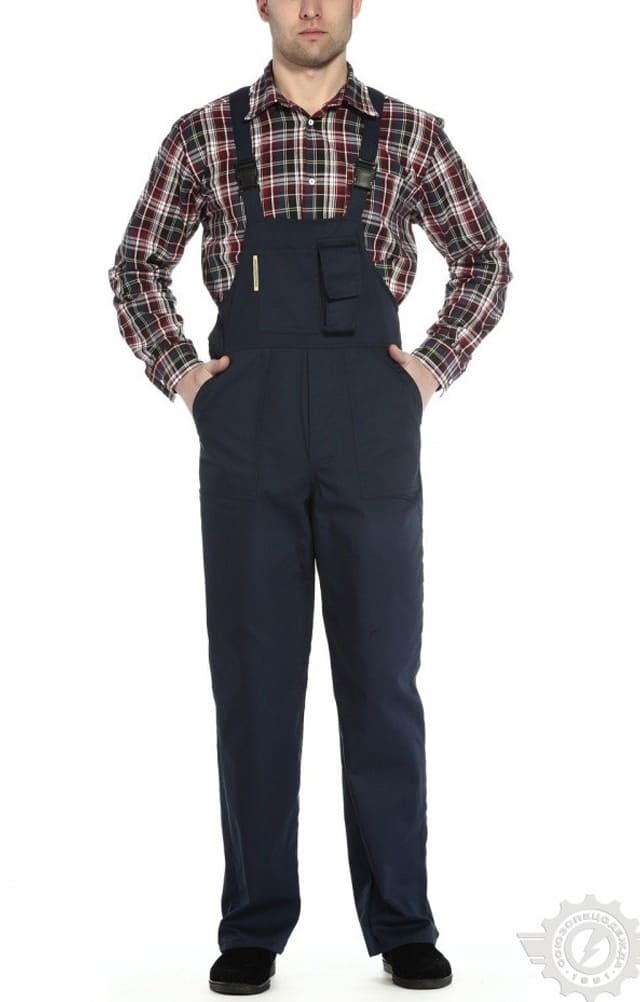 65631 Полукомбинезон "Эксперт-2" темно-синий  Летняя спецодежда  размер 48-50/170-176  - Вид №3
