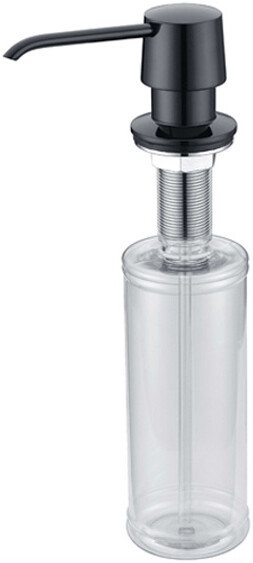 Встраиваемый дозатор ZorG Inox ZR-20 BLACK для жидкого мыла, черный