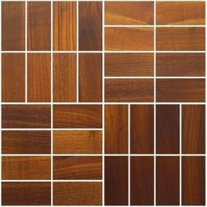 Мозаика и 3D панели из дерева Da Vinci Мозаика Comfort Thermo Wood 062 Ясень Селект (Гладкая) 288х288 мм.