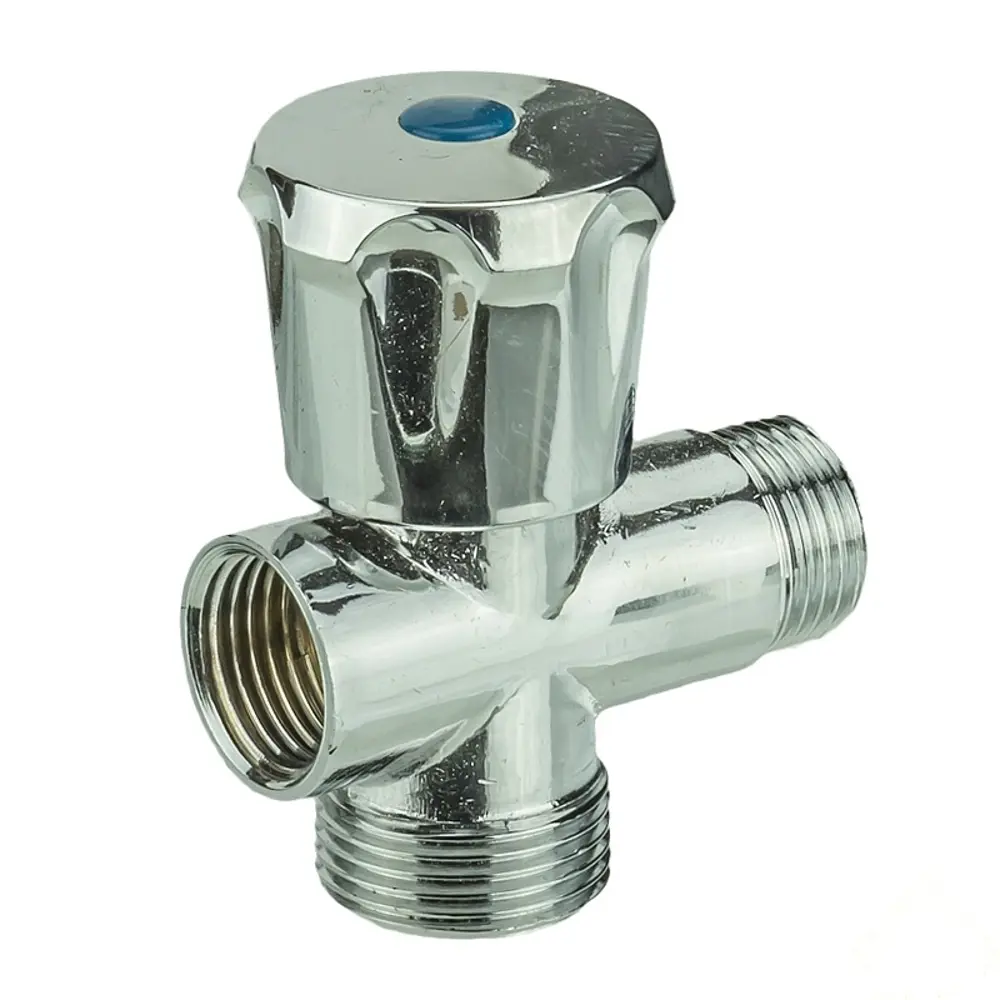 Вентиль запорный Valtec VT.255.N.04 DN16 PN10 1/2"x3/4"x1/2" НР/ВР ручка барашек латунь STLM-2045442