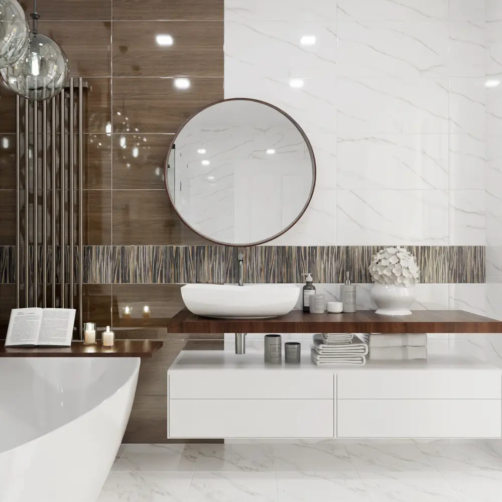 Нефрит-Керамика Луксор: настенная плитка под коричневое дерево 30x60 см 89232582 STLM-0948620 - Вид №8