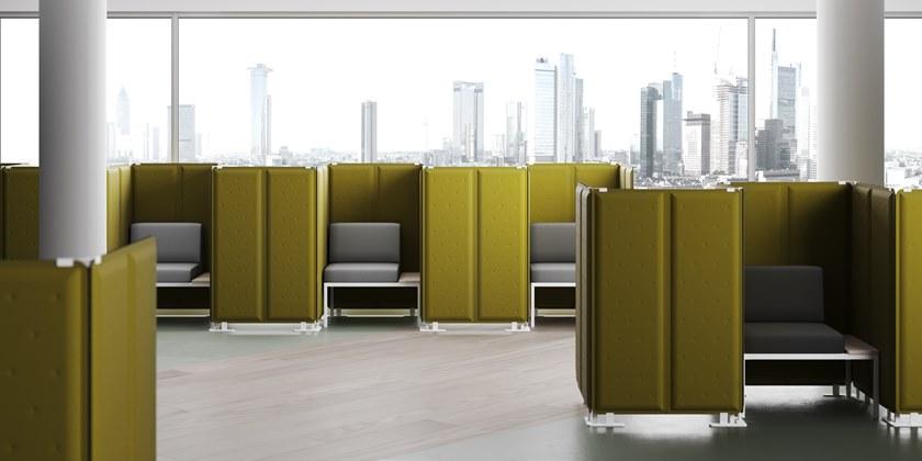 Steelbox by Metalway Звукопоглощающая перегородка для офиса из trevira® cs Zen sun-id-1453682 - Вид №3