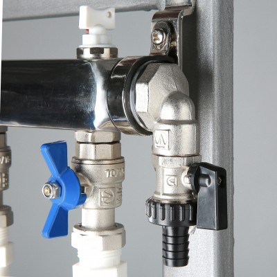 VT.GPM.05S04.L6 Узел этажный для поквартирного учета тепловой энергии Valtec 3/4", 6 вых., ввод слева  - Вид №5