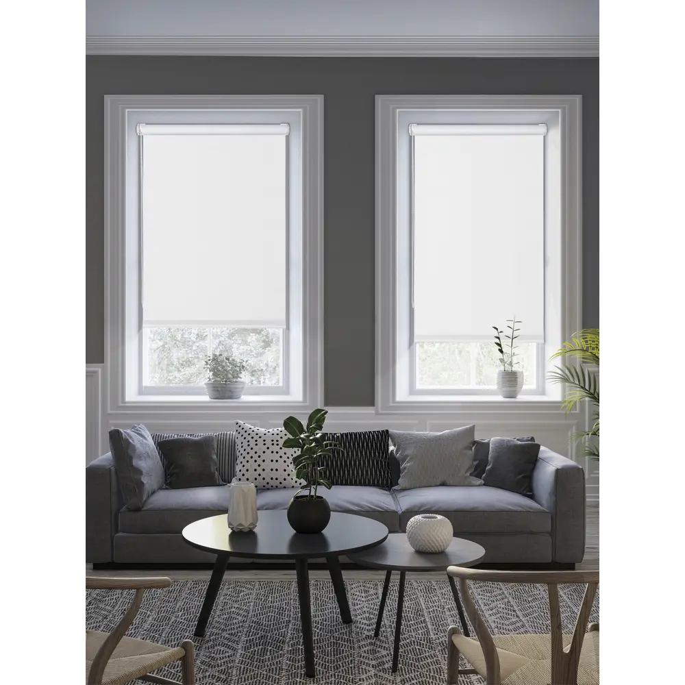 Штора рулонная блэкаут Midnight 55x175 см белая GARDEN STLM-2109924 - Вид №4