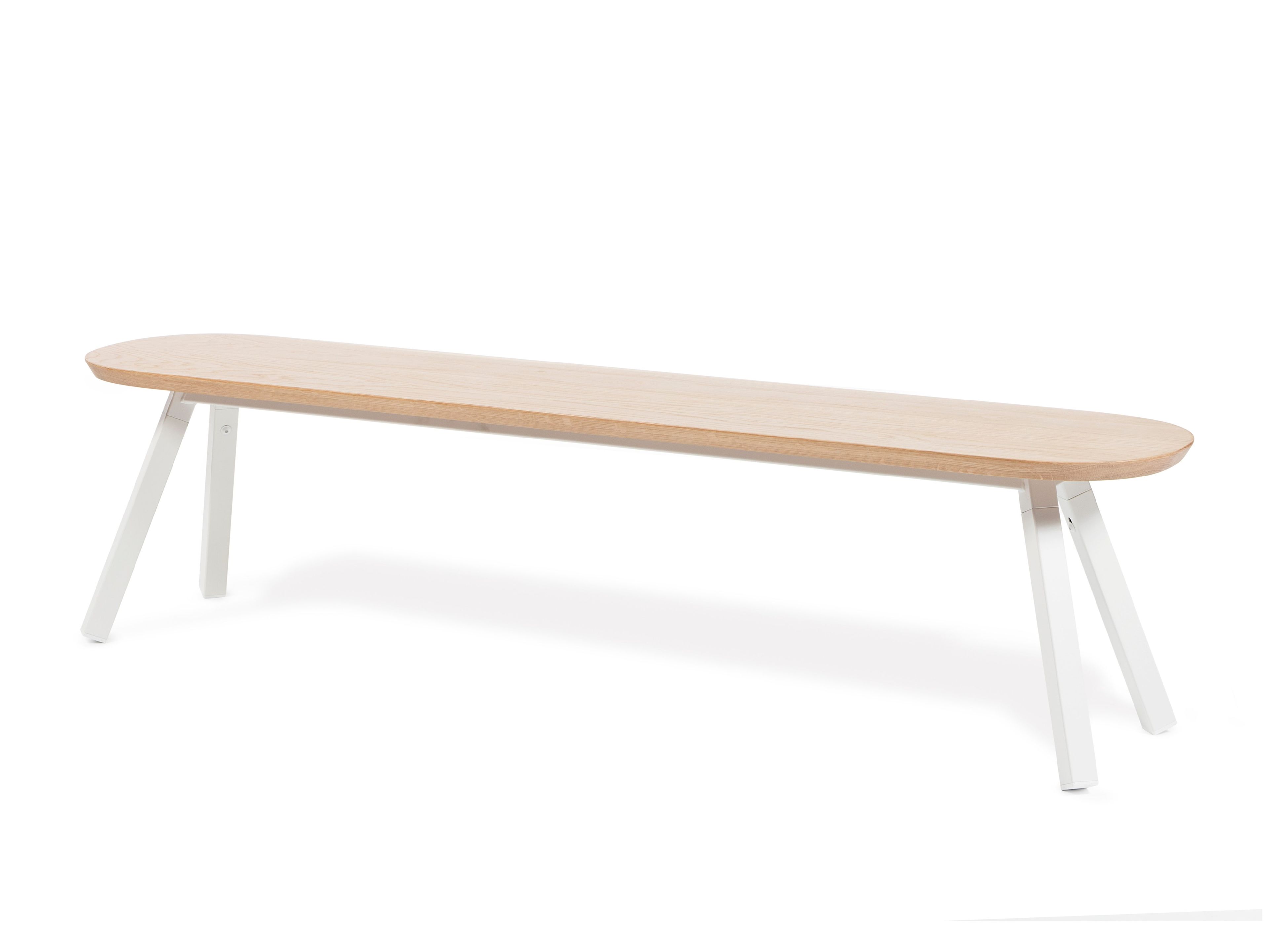 Дубовая скамья с окрашенной стальной основой RS Barcelona YOU AND ME ARCH-00051992 - Вид №2