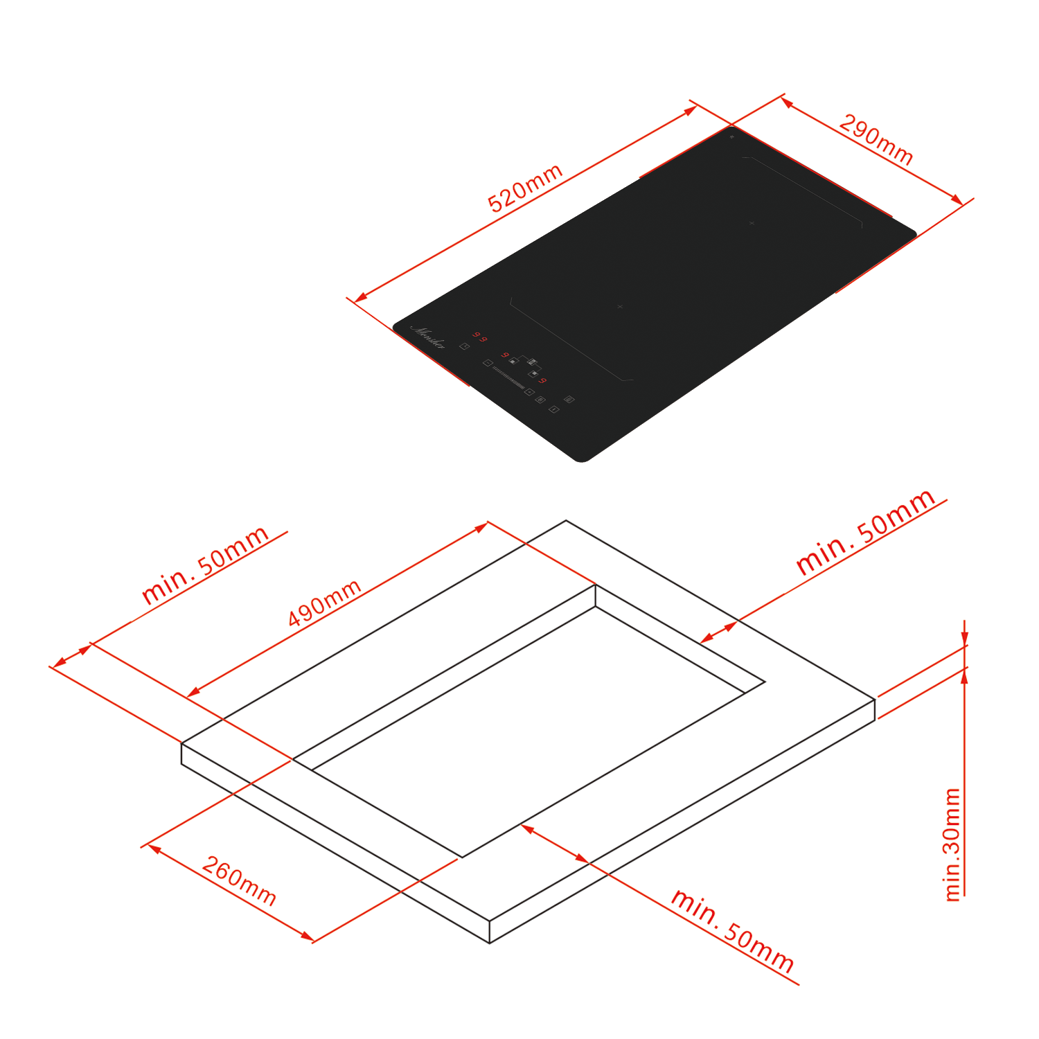 9121462 Индукционная варочная поверхность Monsher MHI 3011 STDN-0046116 - Вид №4
