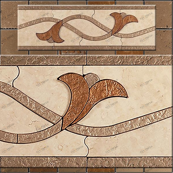 БОРДЮР ИЗ МРАМОРА LI-1 SKALINI FLORAL LI1