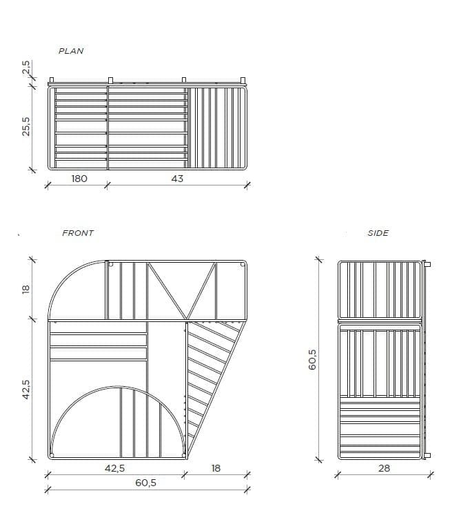 Подвесной книжный шкаф из окрашенного металла In Stock Mogg ARCH-00011646 - Вид №2