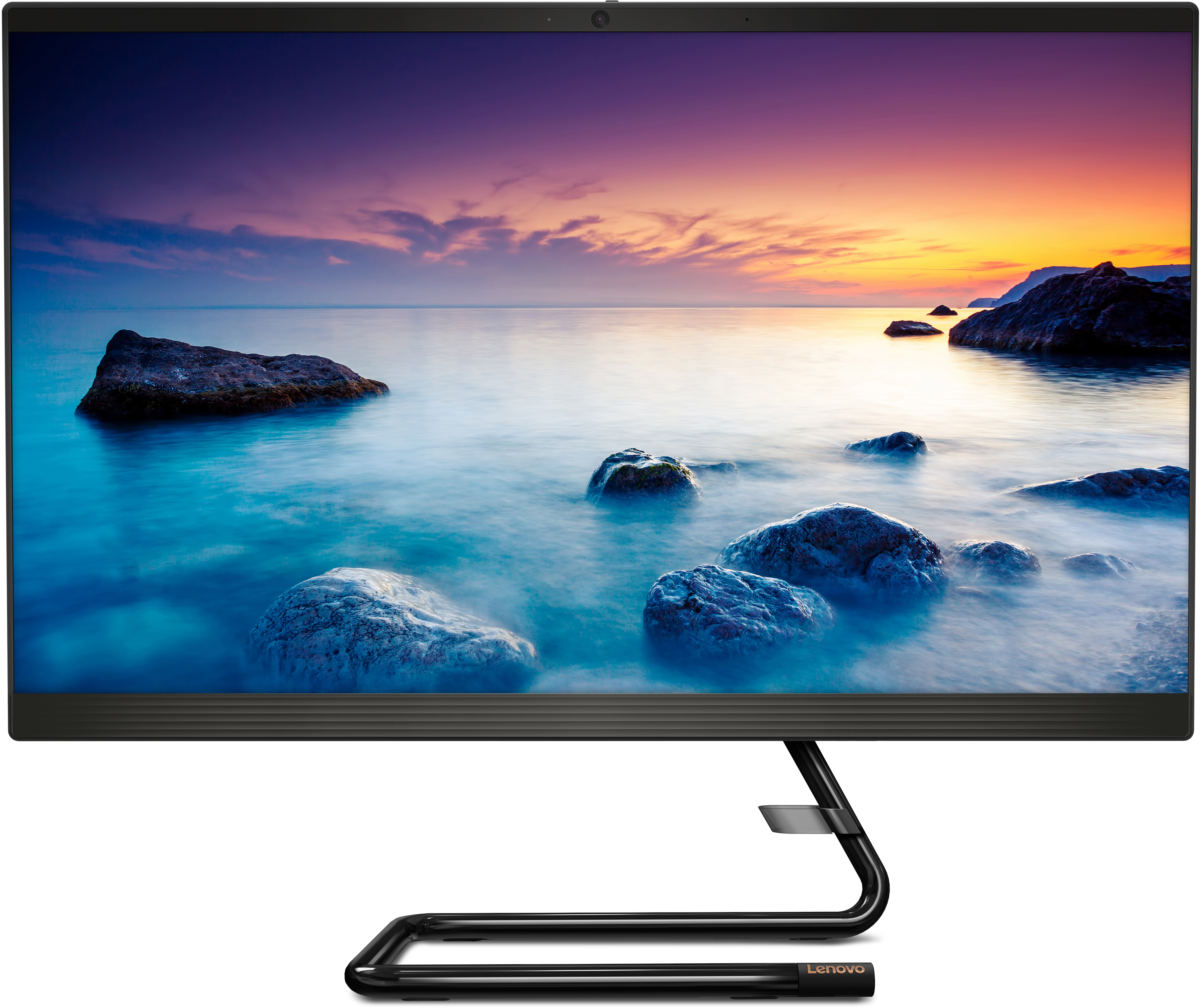 F0EW0011RK ideacentre aio 3 24are05 23.8"(1920x1080)/amd ryzen 3 4300u(2.7ghz)/8192mb/1000+128ssdgb/dvdrw/int:amd radeon/bt/wifi/war 1y/6kg/black/dos + keyboard, mouse usb Lenovo Santreyd  - Вид №3