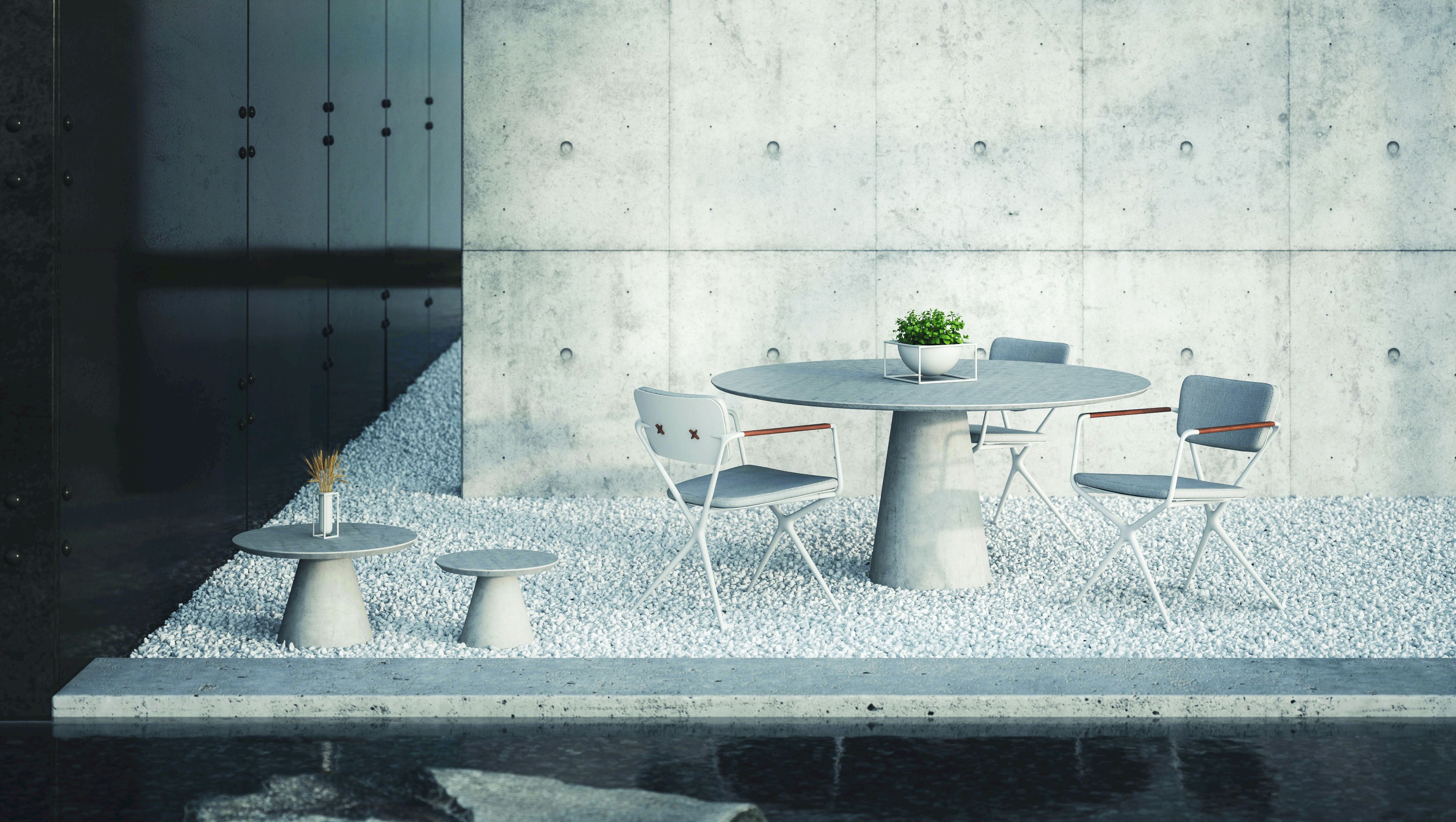 Круглый садовый стол из Ductal® Royal Botania Conix ARCH-00151885 - Вид №4