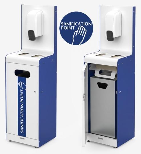 Metalco Дозатор дезинфицирующего средства для рук со стальной корзиной Sanification point sun-id-1407702 - Вид №7